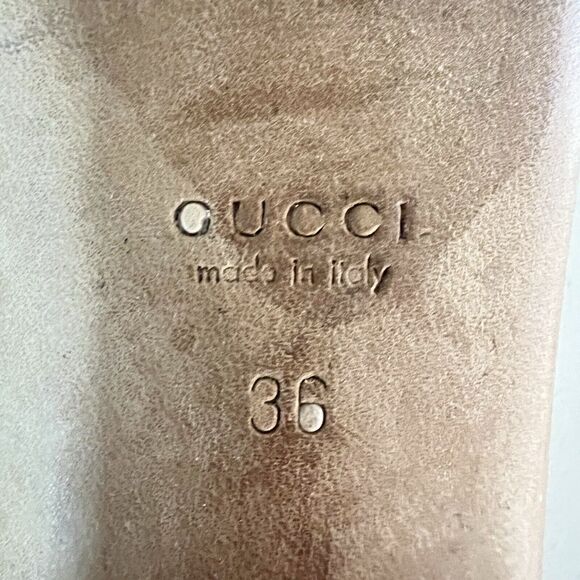 Gucci Brown Interlocking GG Supreme Canvas with Ribbon Slides Flats Size 36 - Picture 13 of 13